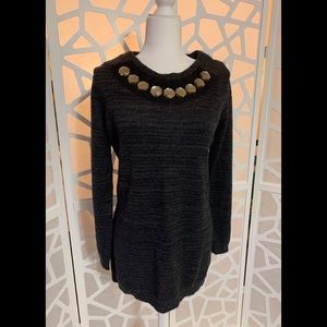 Simply Vera Extra Long Tunic Sweater Size L